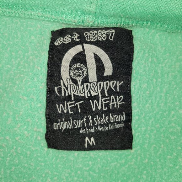 Chip and Pepper Wet Wear Vintage Hoodie Hooded Full-Zip Sweater Men's Medium - Picture 3 of 3